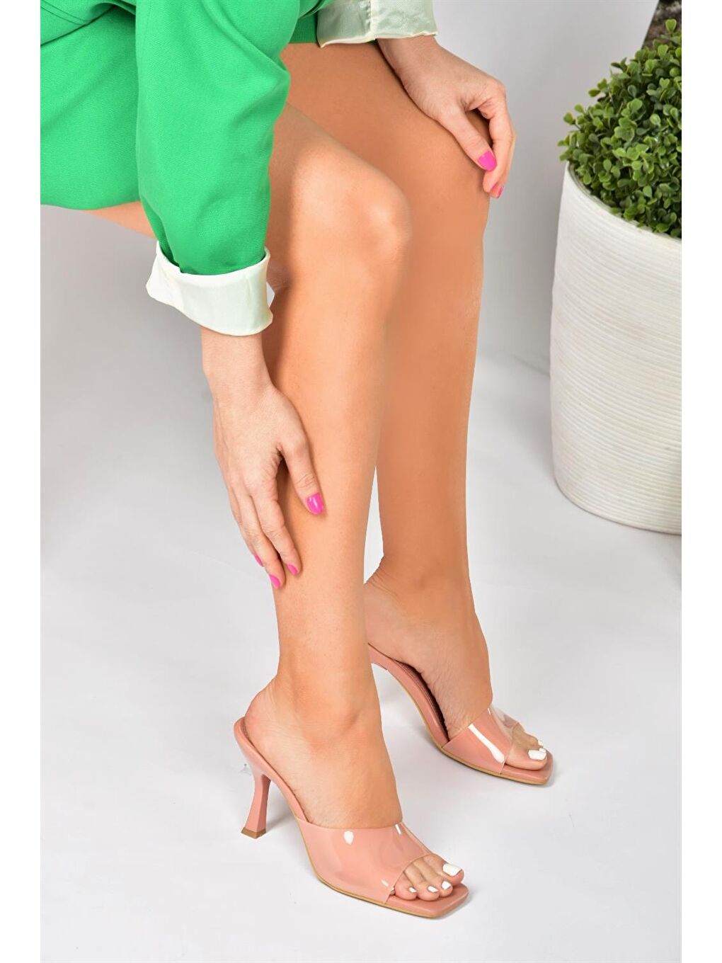 Pembe P590033209 Pudra Kadın Terlik-1