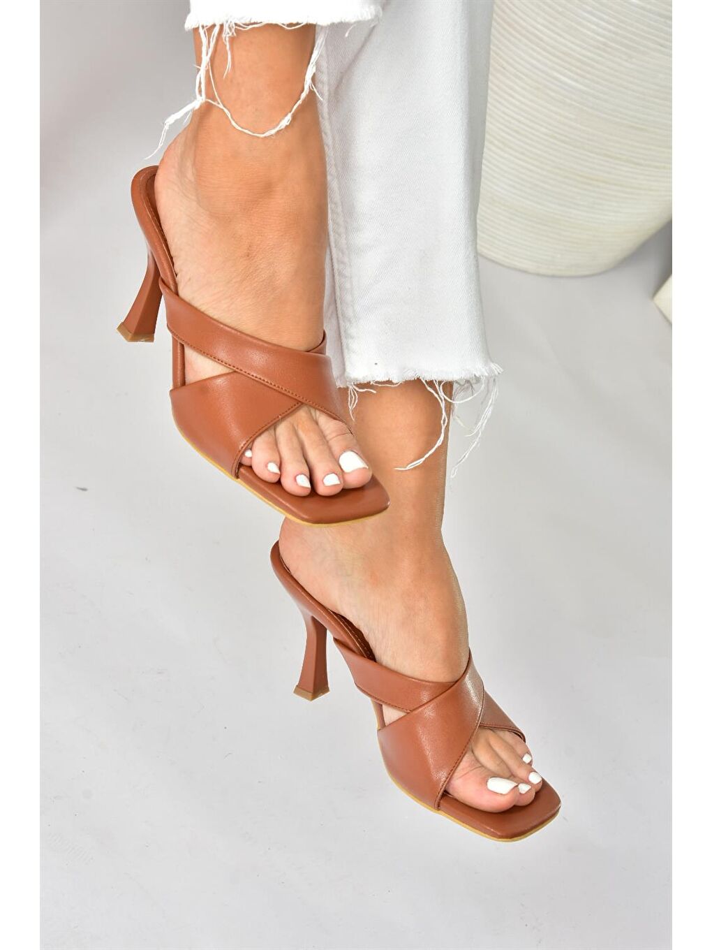 Kahverengi P590033009 Taba Kadın Terlik-1