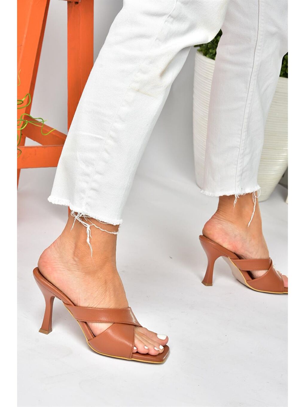 Kahverengi P590033009 Taba Kadın Terlik-4