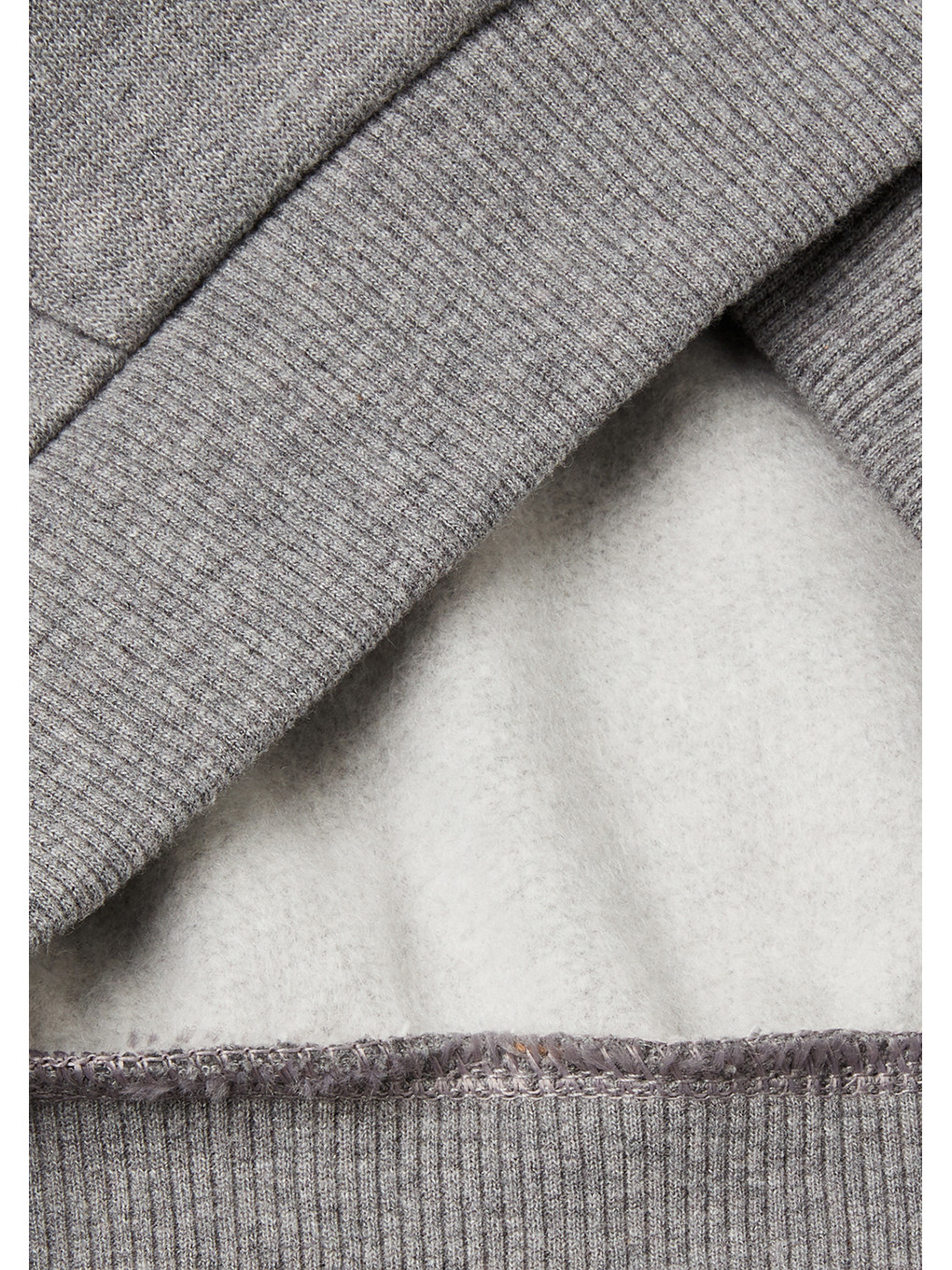Gri Erkek Çocuk Antrasit Melanj Önü Logo Baskılı Fermuarlı Regular Fit Kapüşonlu Sweatshirt-2