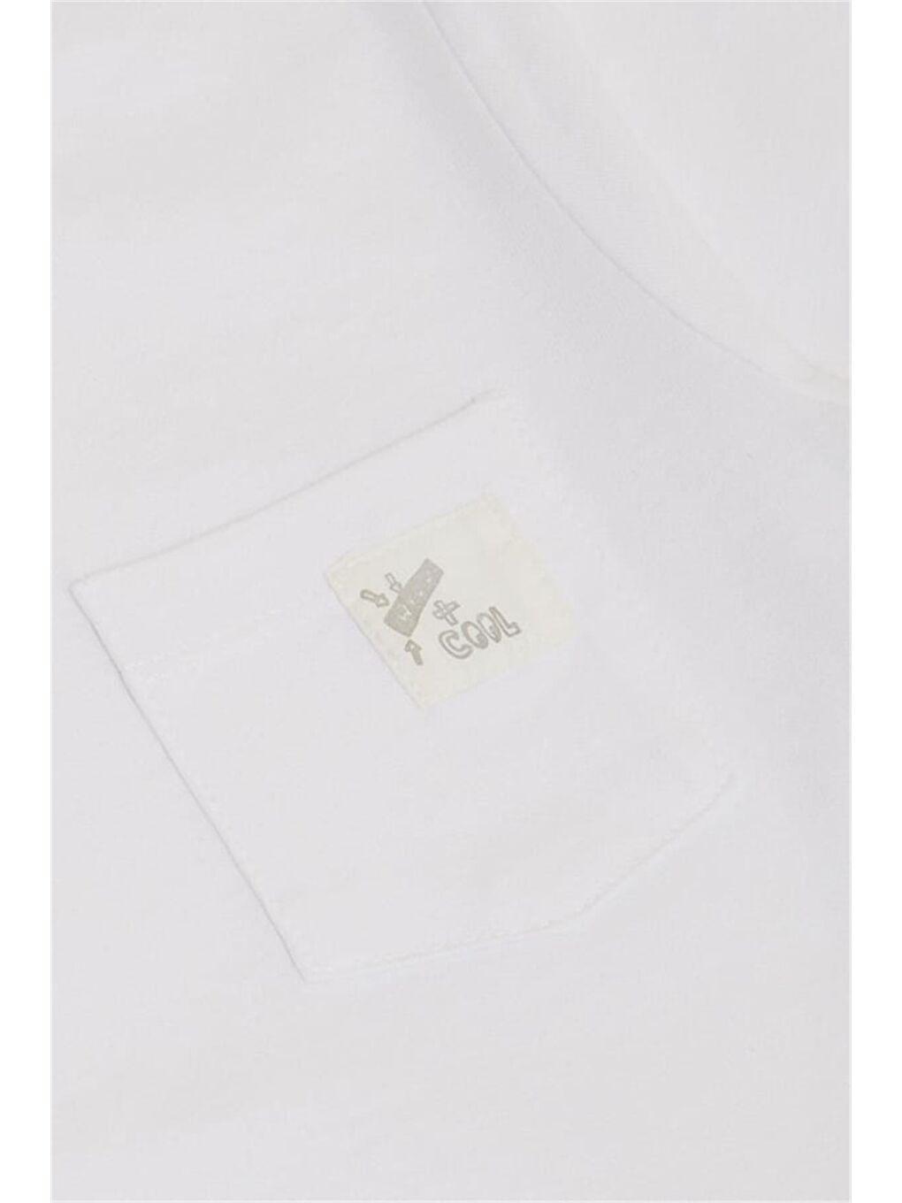 Erkek Çocuk Tişört Cool Yazı Armalı Cepli Beyaz (1.5-5 Yaş)-7