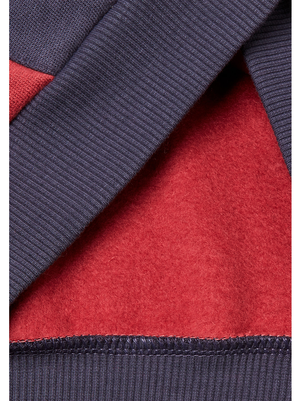 Erkek Çocuk Bordo-gri Önü Logo Baskılı Fermuarlı Regular Fit Kapüşonlu Sweatshirt-2