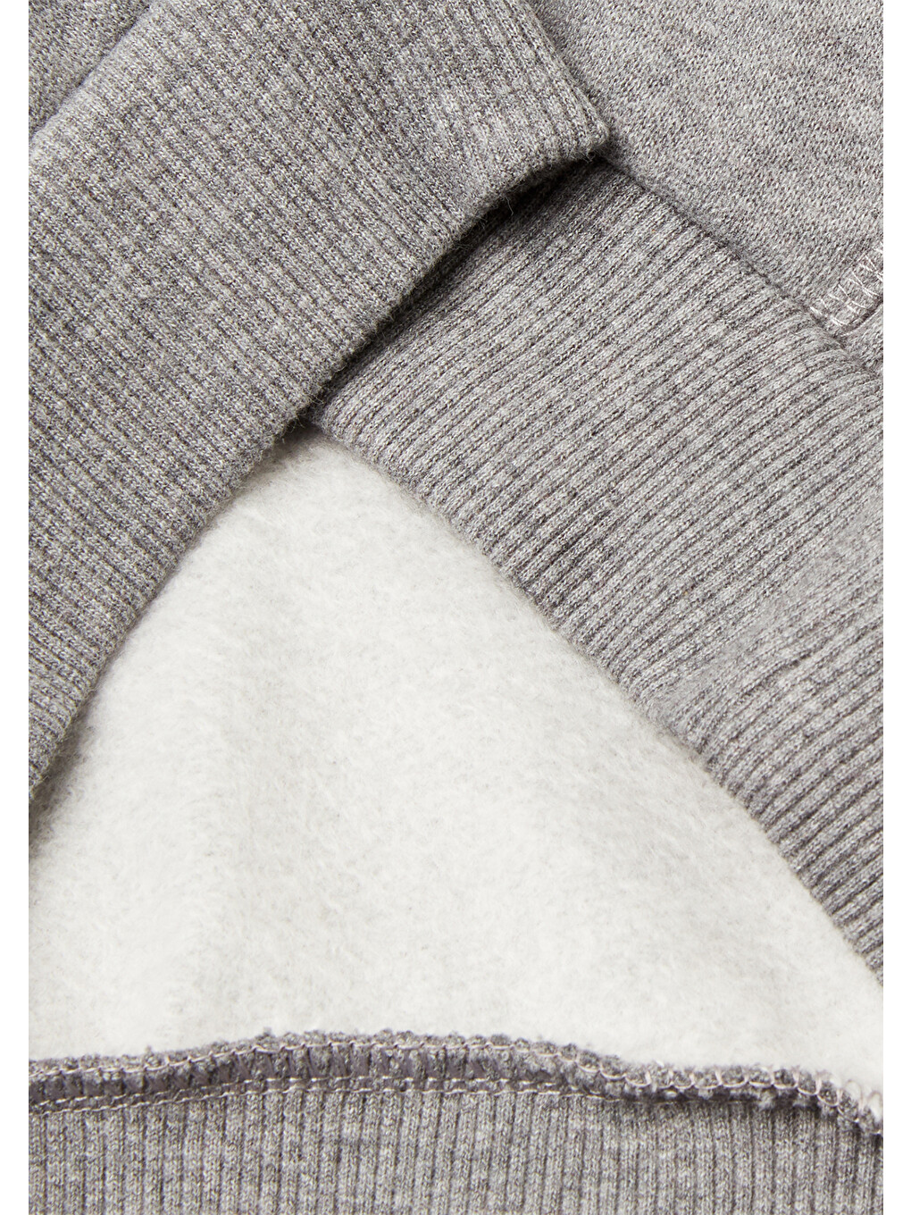 Gri Erkek Çocuk Antrasit Melanj Önü Logo Baskılı Cepli Bisiklet Yaka Regular Fit Sweatshirt-2