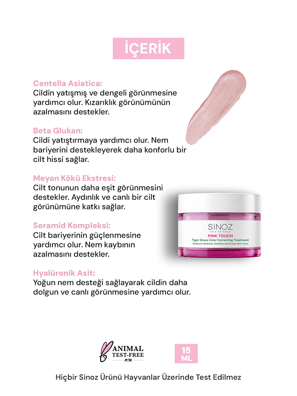 Pink Touch Tiger Grass Anında Ton Eşitleyici Onarıcı Yüz Bakım Kremi 15 Ml (açık Tenler İçin)-1