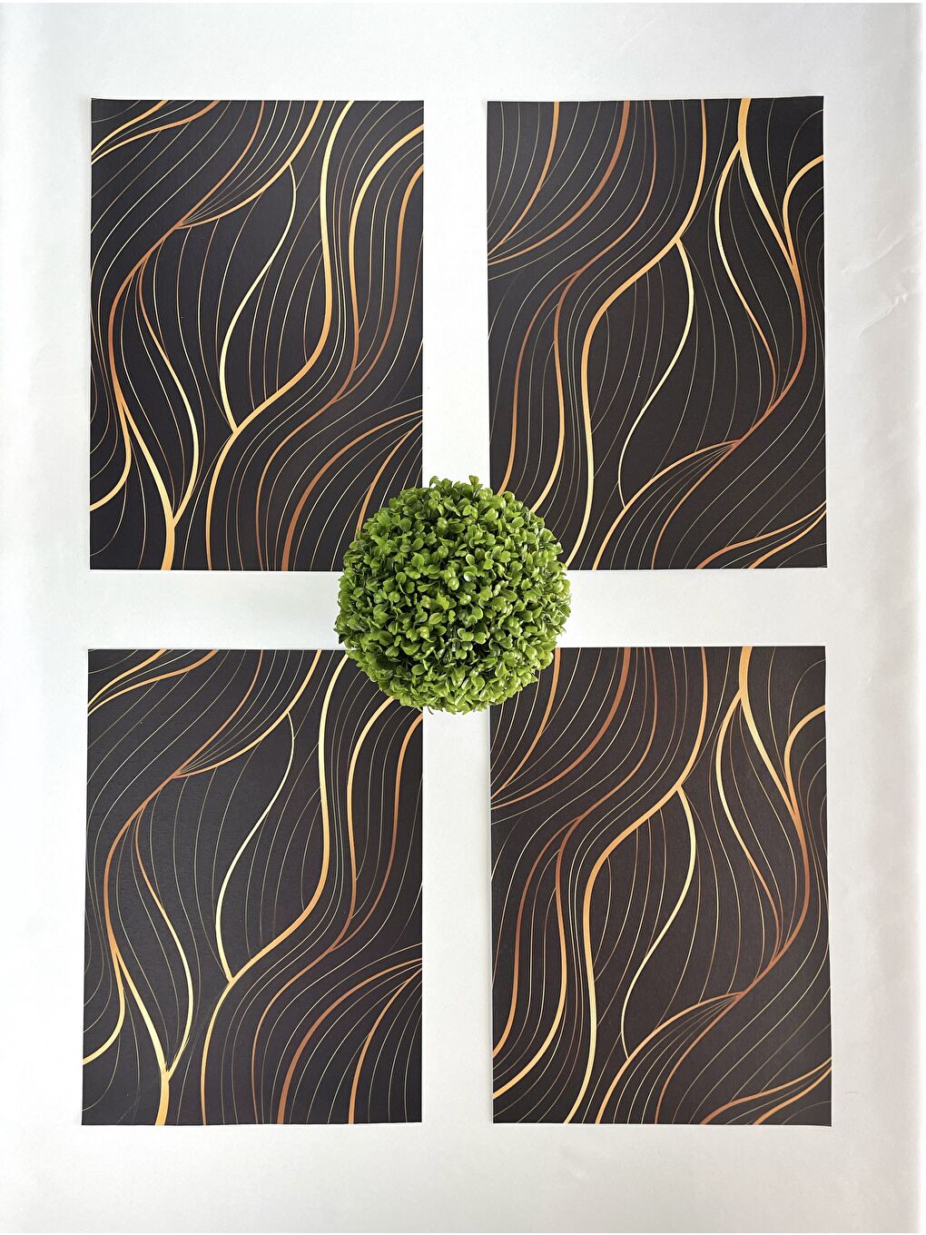 Siyah Gold Amerikan Servis 4'lü