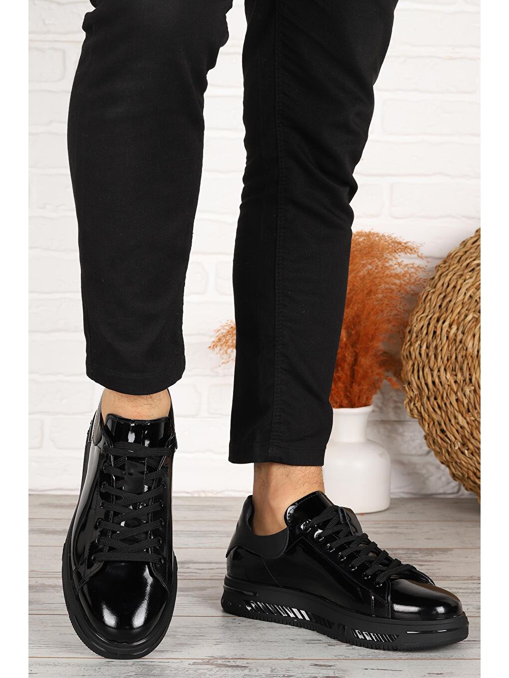 Siyah 152-16160 Rugan Deri Erkek Günlük Ayakkabı-1