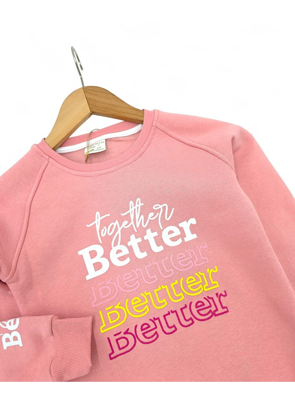 Pembe Kız Çocuk Baskılı Eşofman Takımı-3