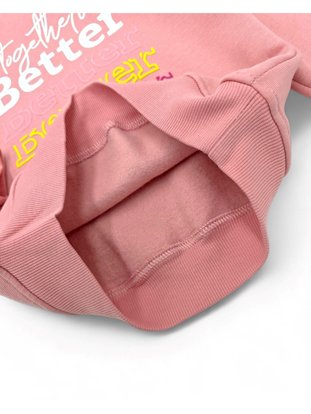 Pembe Kız Çocuk Baskılı Eşofman Takımı-4