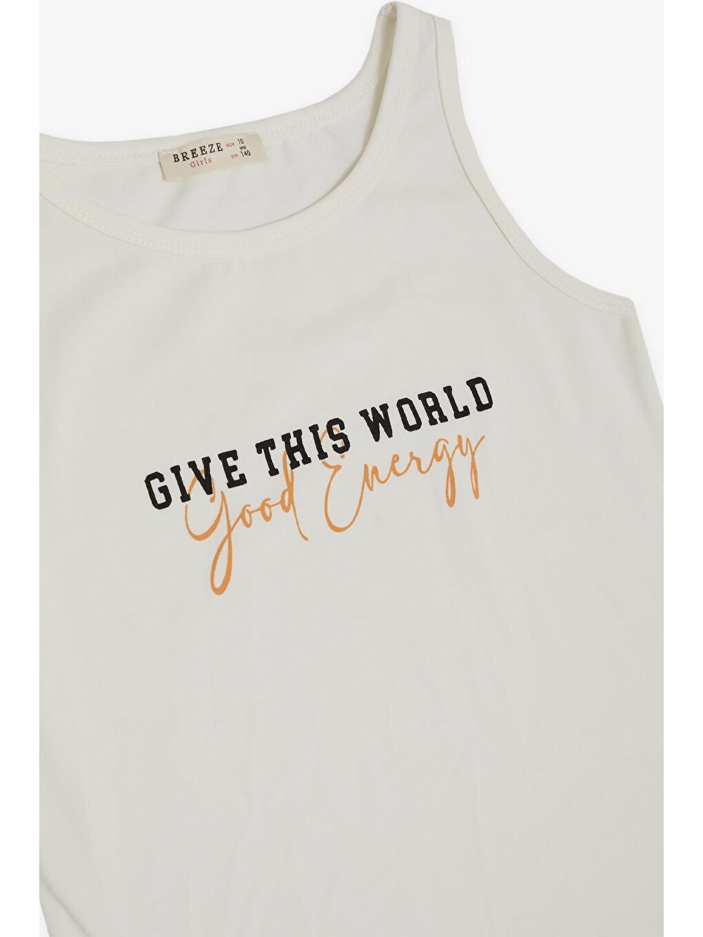 Kız Çocuk 3'lü Taytlı Takım Fitilli Fermuarlı Yazı Baskılı Kahverengi (9-14 Yaş)-9