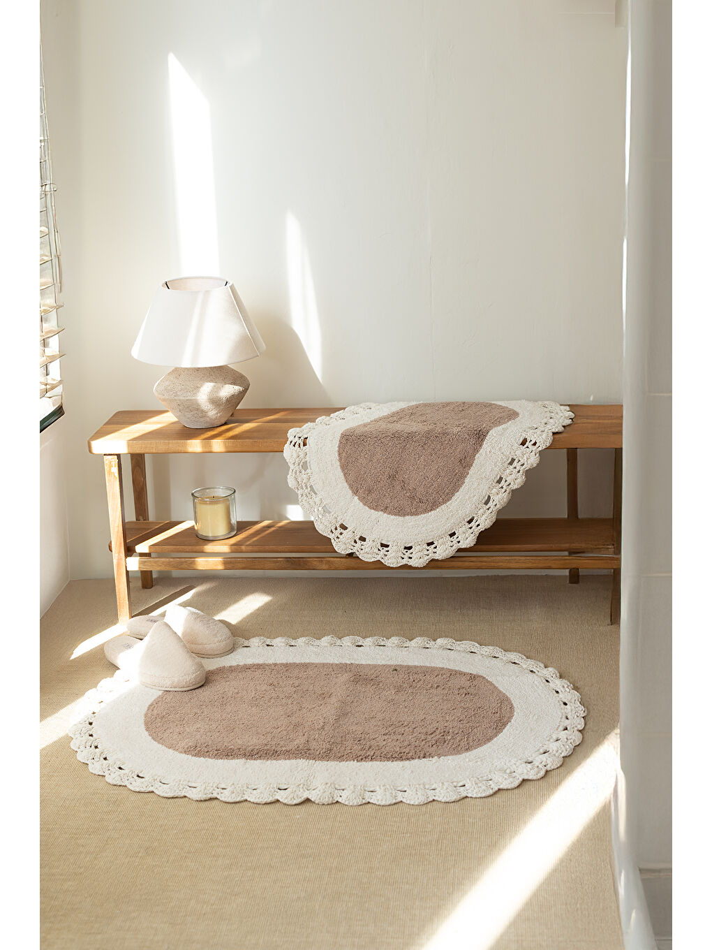 Ekru Bianca Banyo Paspası Krem 40x60 60x90-1