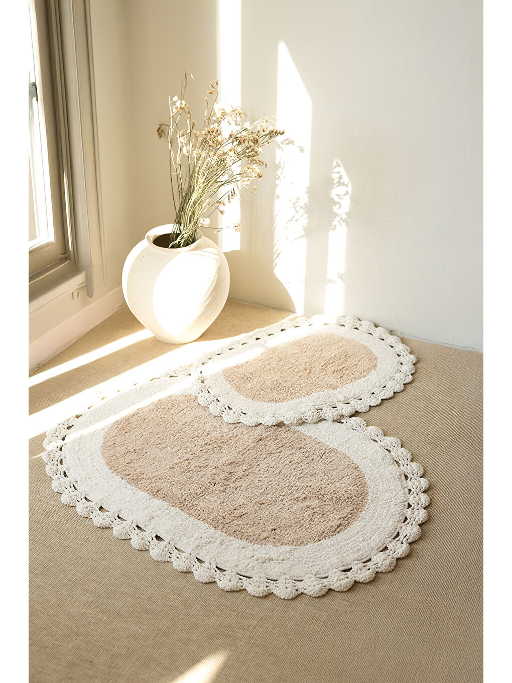 Kahverengi Bianca %100 Pamuk Banyo Paspası Açık Kahve 40x60 60x90-1