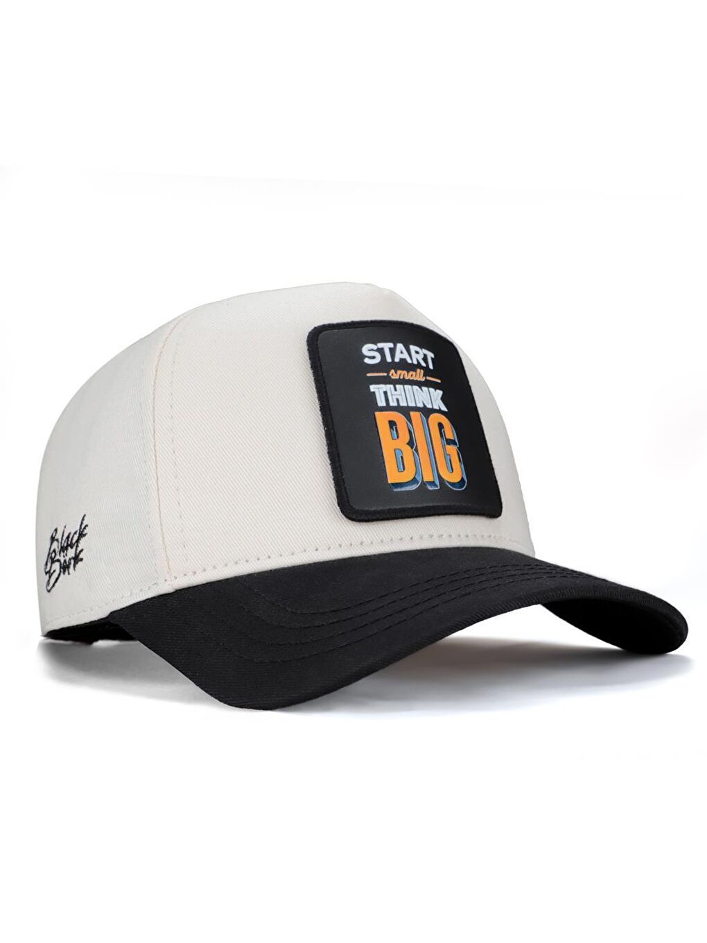 V1 Baseball Start Small - 1 Kod Logolu Unisex Bej-Siyah Siperli Şapka (Cap)