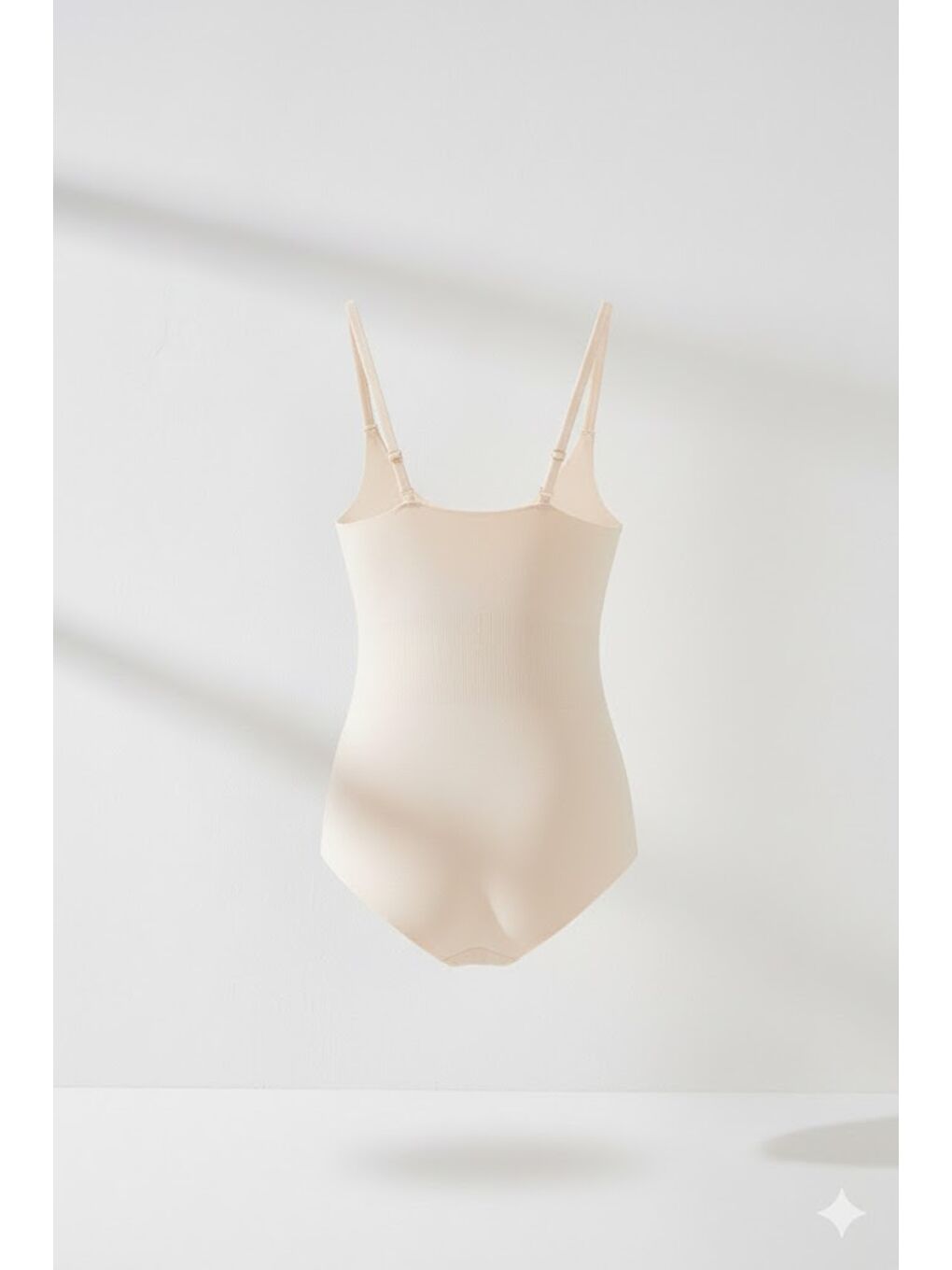 Bej C12723 Kadın Lazer Kesim Göğsü Açık Bady Korse Ten-1