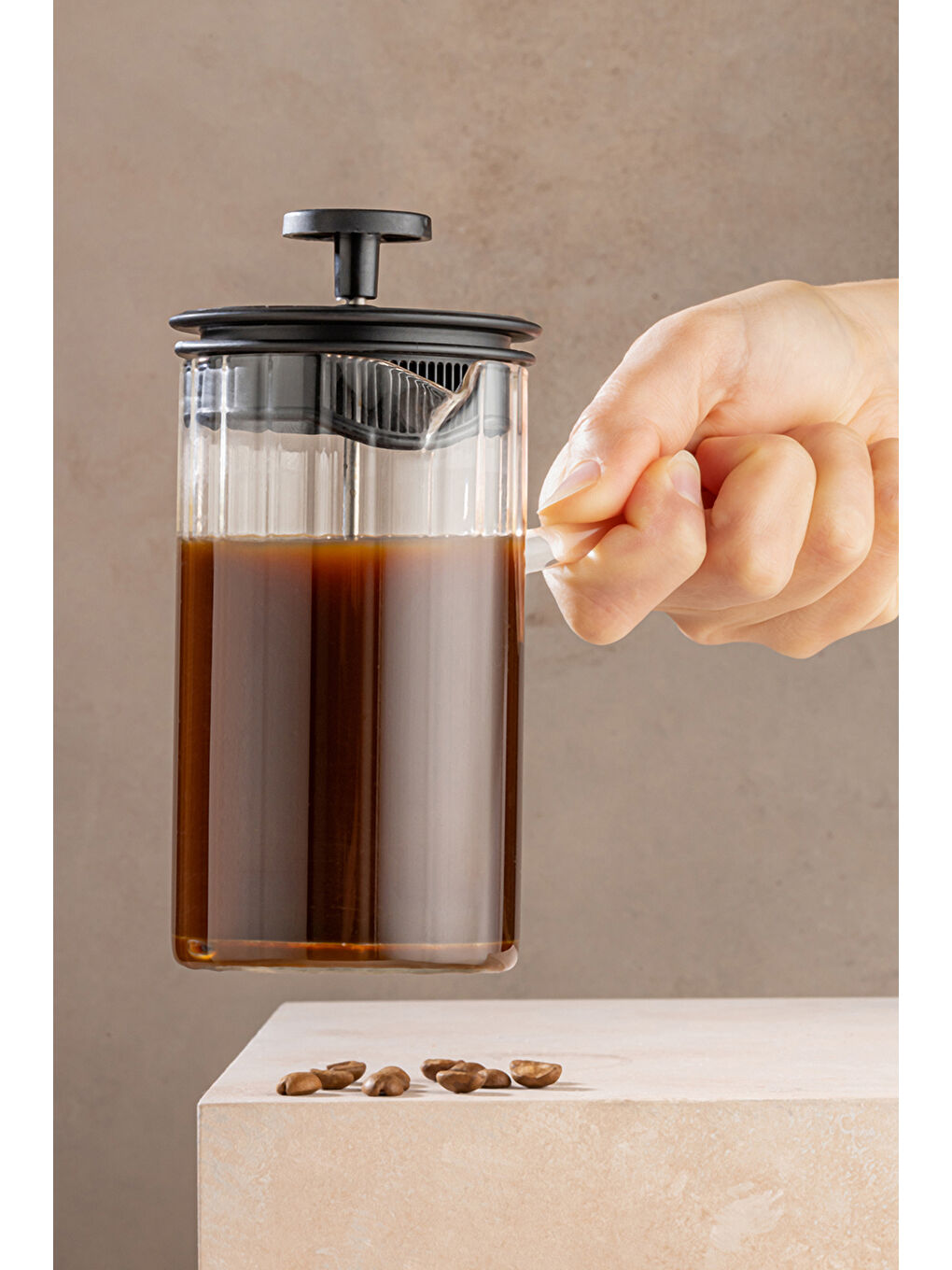 Meleni Home Şeffaf 2'li Cam French Press - Bitki Çayı Filtre Kahve Demliği 450 Ml - 4