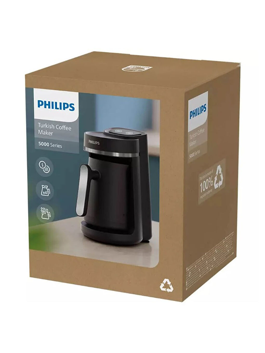 Philips Siyah-Gümüş HDA150/61 Series 5000 Türk Kahvesi Makinesi - 3