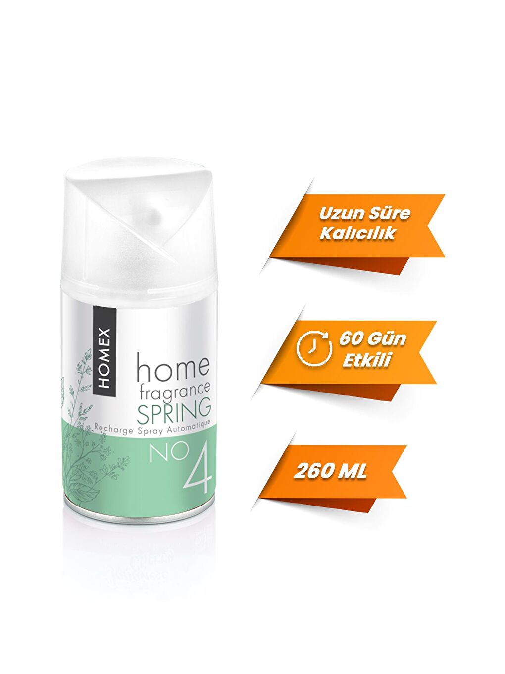 Homex Şeffaf Oda Kokusu Sprey Spring 3 x 260 ml Makine Yedek - 2