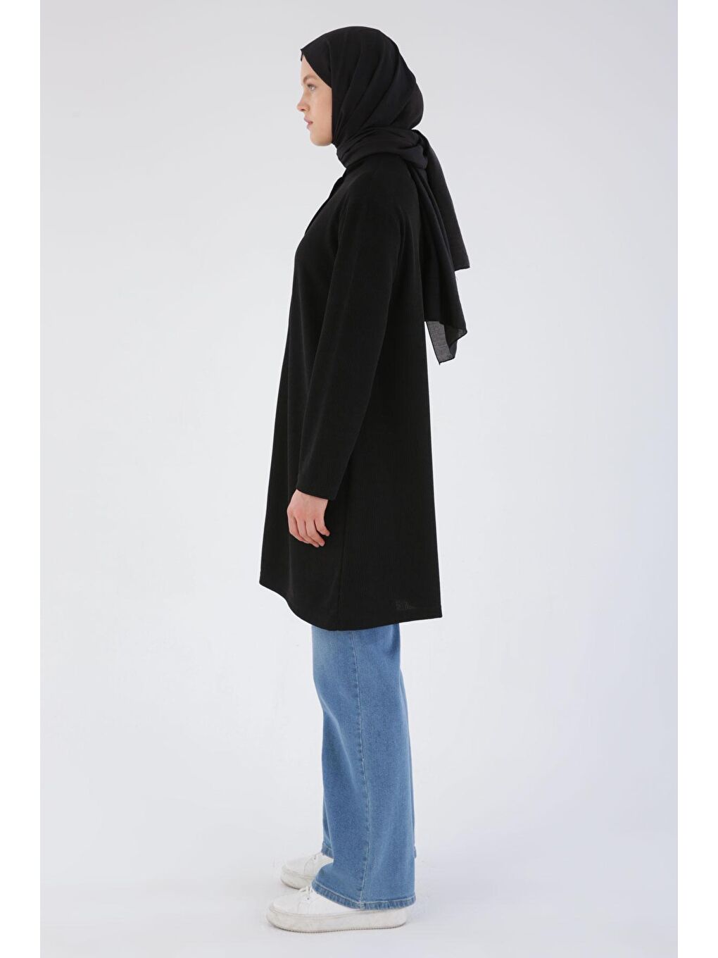 Siyah Çift Taraflı Kullanılabilir Tunik-2