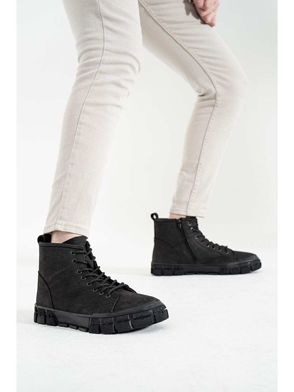 Sharon Hakiki Deri Siyah Erkek Bot-3