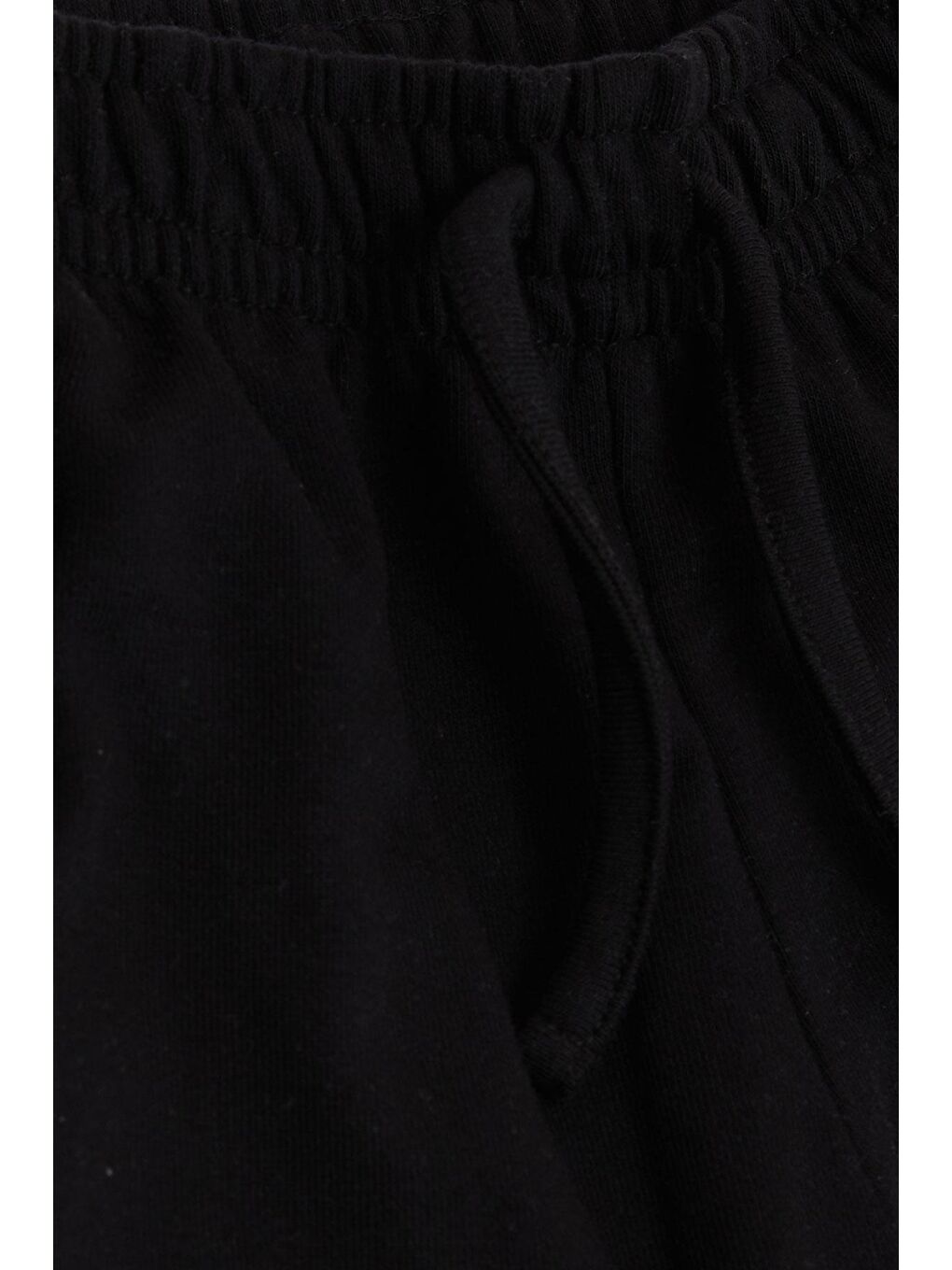 Kız Çocuk Alt Geniş Paça Yırtmaçlı Bağcık Aksesuarlı Cepli Siyah (8-9 Yaş)-5