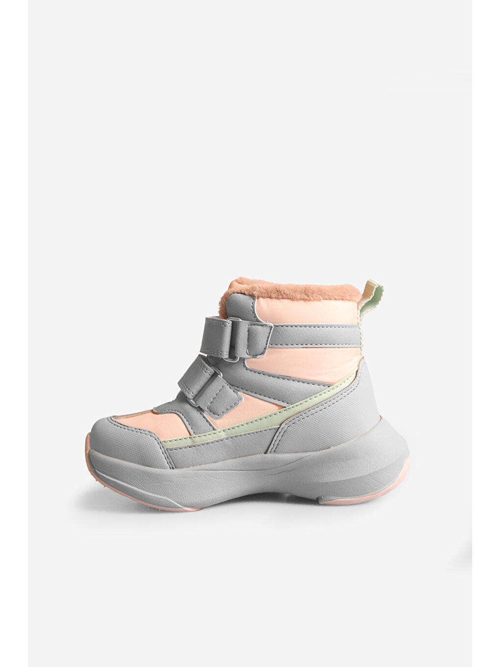 Pembe Fon Kürklü Kız Çocuk Pudra Bot-1