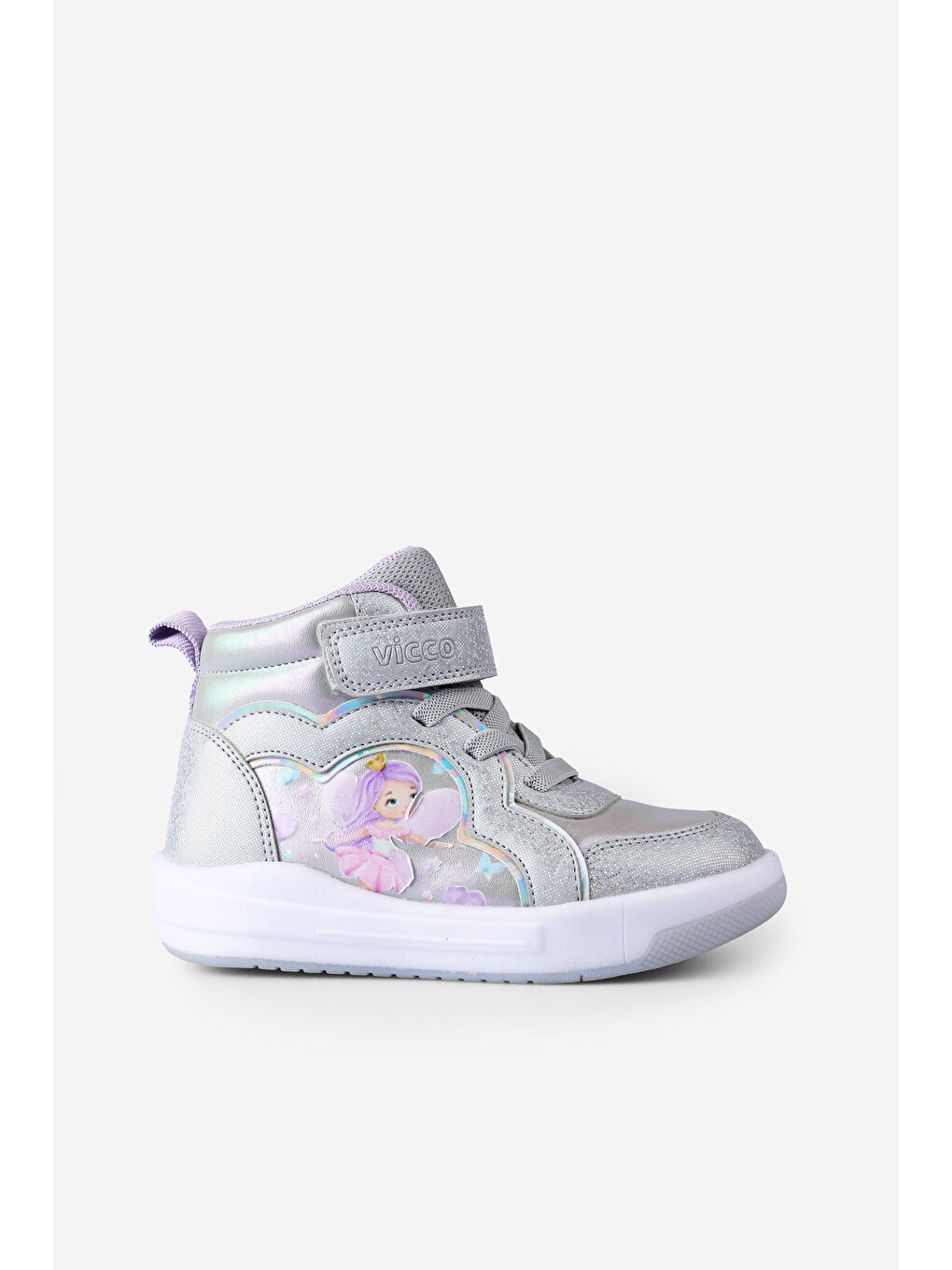 Gri Klint Işıklı Kız Okul Öncesi Gümüş Bot