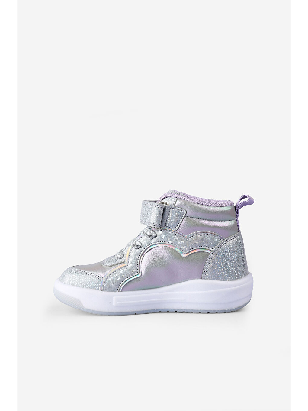 Gri Klint Işıklı Kız Okul Öncesi Gümüş Bot-1