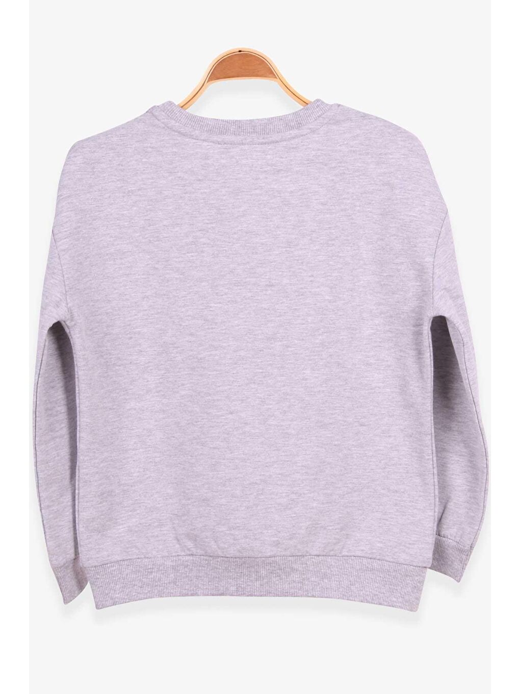 Breeze Kız Çocuk Sweatshirt Güpürlü Gri Melanj (6-12 Yaş) - 1