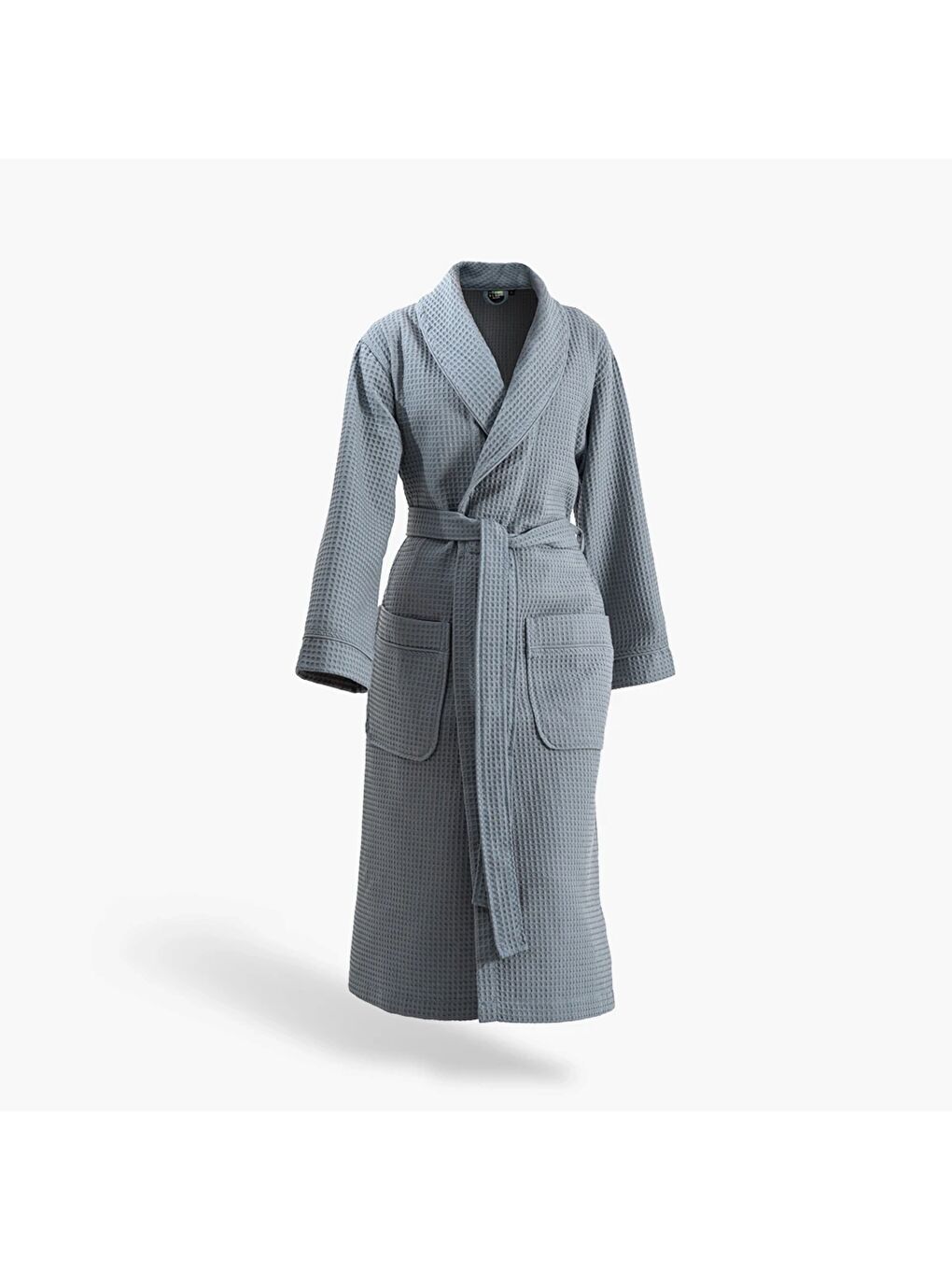 Afra Kadın Pike Bornoz %100 Pamuk İndigo Mavi