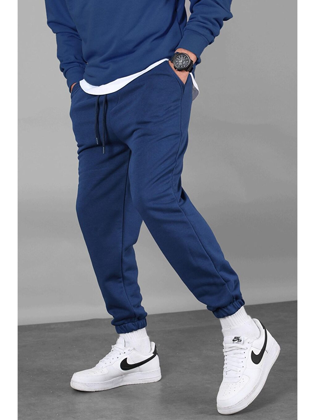 Lacivert Basic Regular Fit Erkek Jogger Eşofman Altı-1