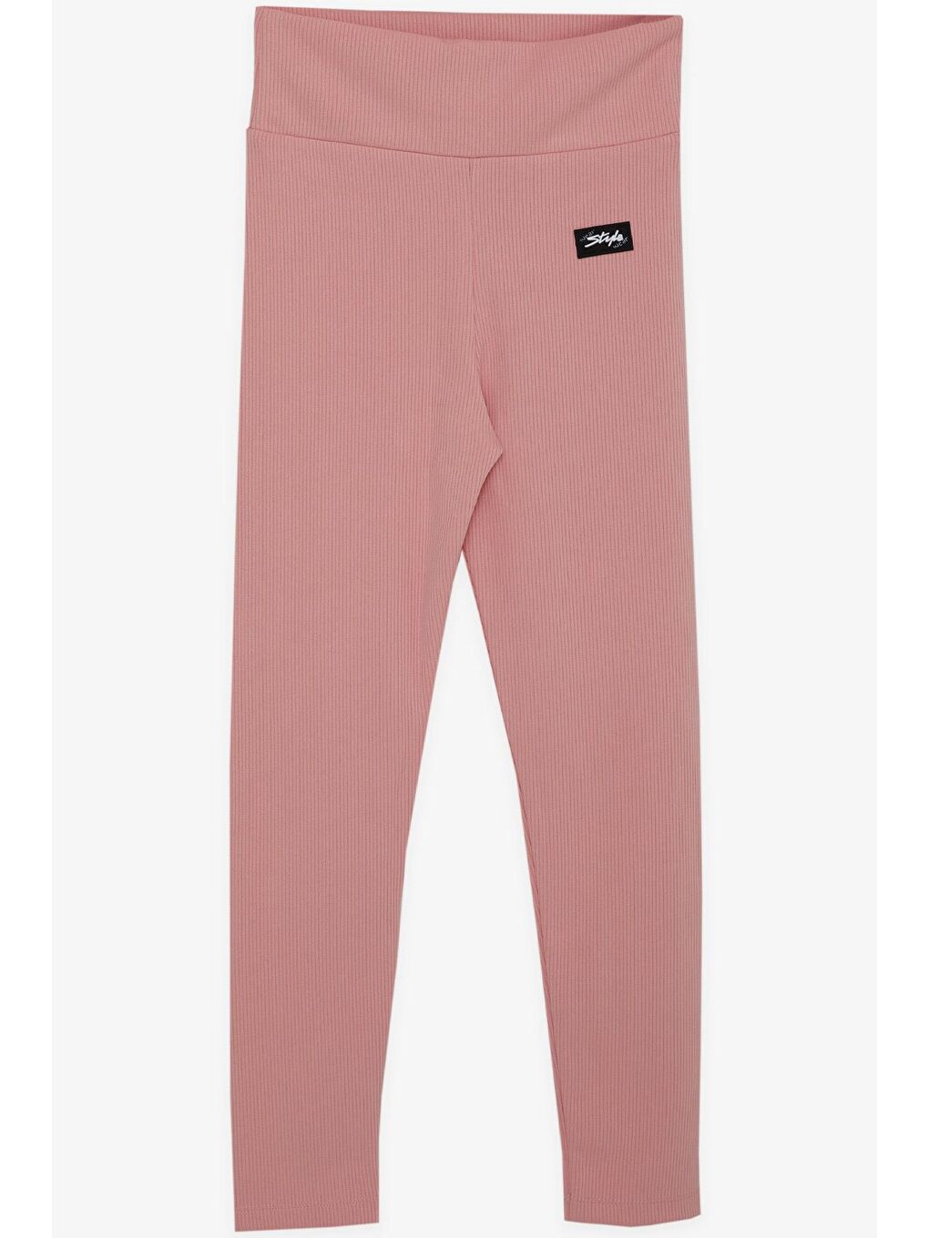 Pembe Kız Çocuk Tayt Fitilli Armalı Somon (8-14 Yaş)