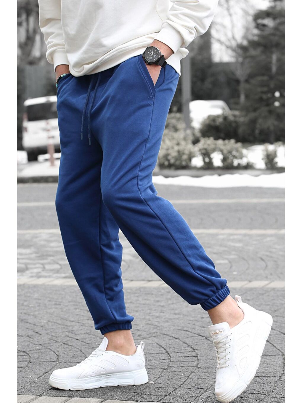 Lacivert Basic Regular Fit Erkek Jogger Eşofman Altı-3