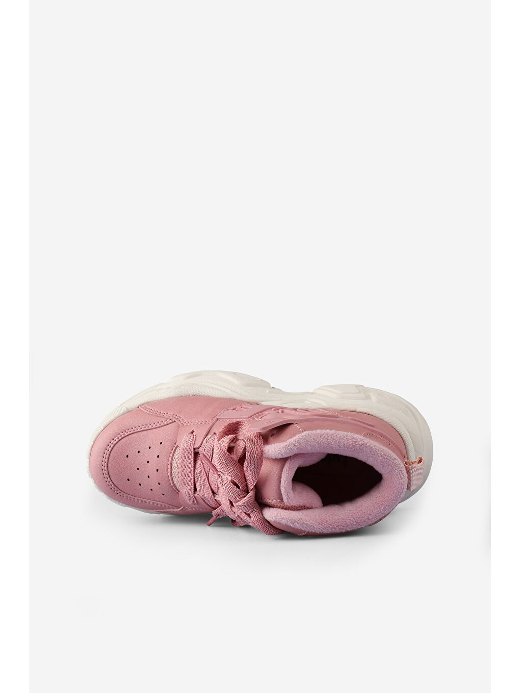 Pembe Milas Kürklü Kız Çocuk Pudra Bot-2
