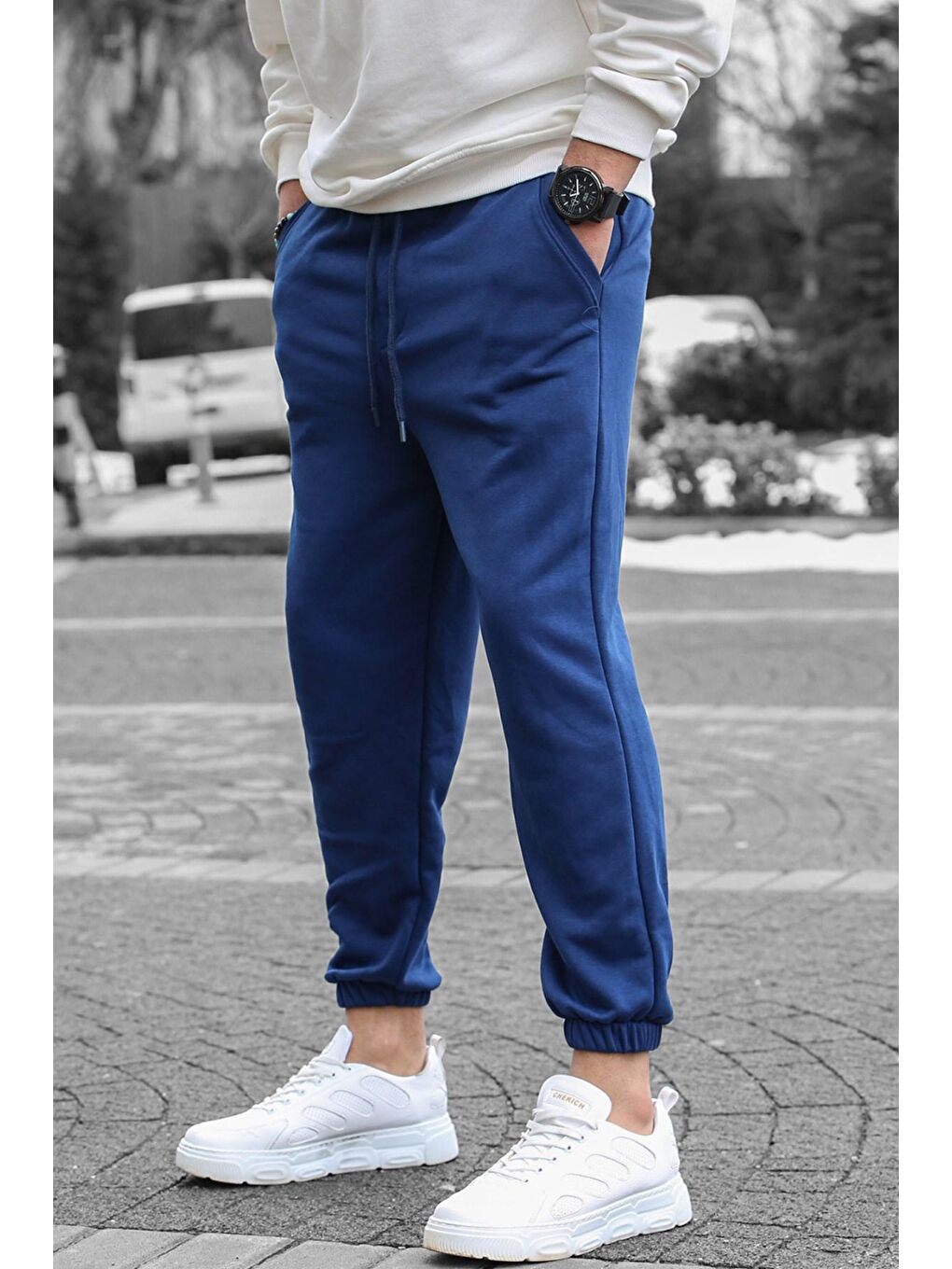 Lacivert Basic Regular Fit Erkek Jogger Eşofman Altı-4