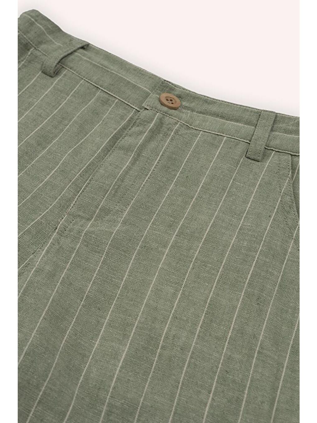 Erkek Çocuk Çizgili Şort Yeşil-2