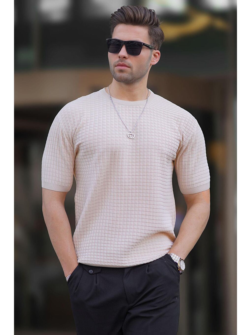 Erkek Bej Tişört 5685