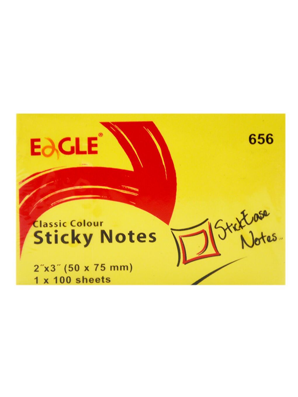 Eagle Sarı 50x75 mm Klasik Renk Yapışkanlı Not Kağıdı 100 Yaprak Sarı (656) 12 Adet - 1