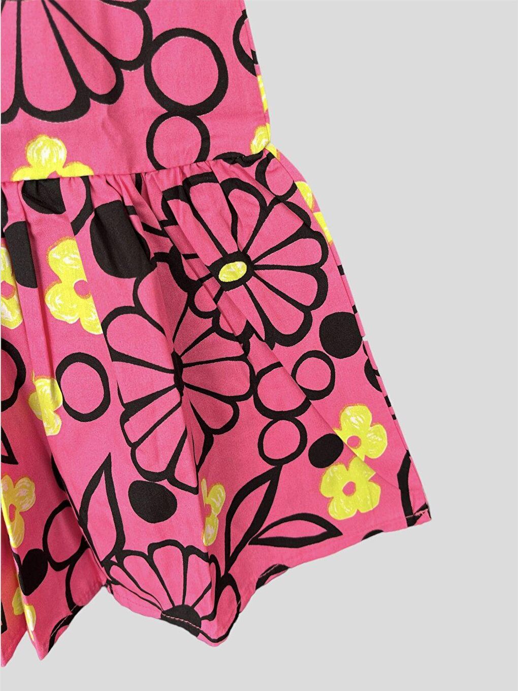 Fuşya Kız Çocuk Fermuarlı Elbise-2