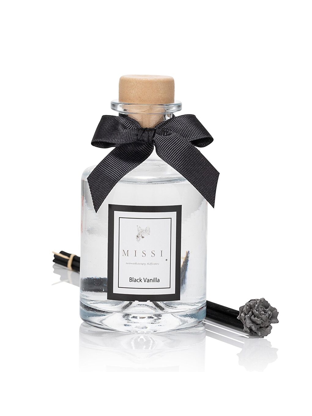Renksiz 200 cc Silindir Şişe Black Vanilya Oda Kokusu
