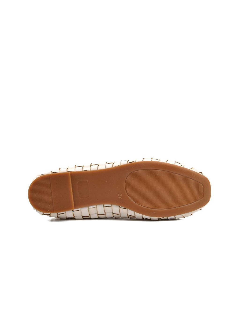 1987 Kadın Beyaz Babet Ayakkabı-4