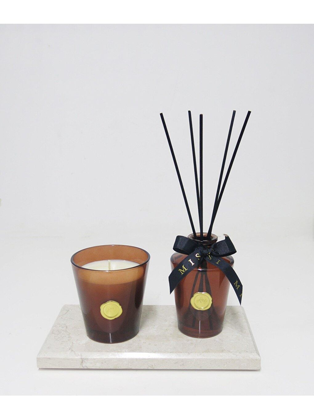 Luxury Collection V Kesim Kahverengi Amour Oda Kokusu ve Vegan Mum Seti-1
