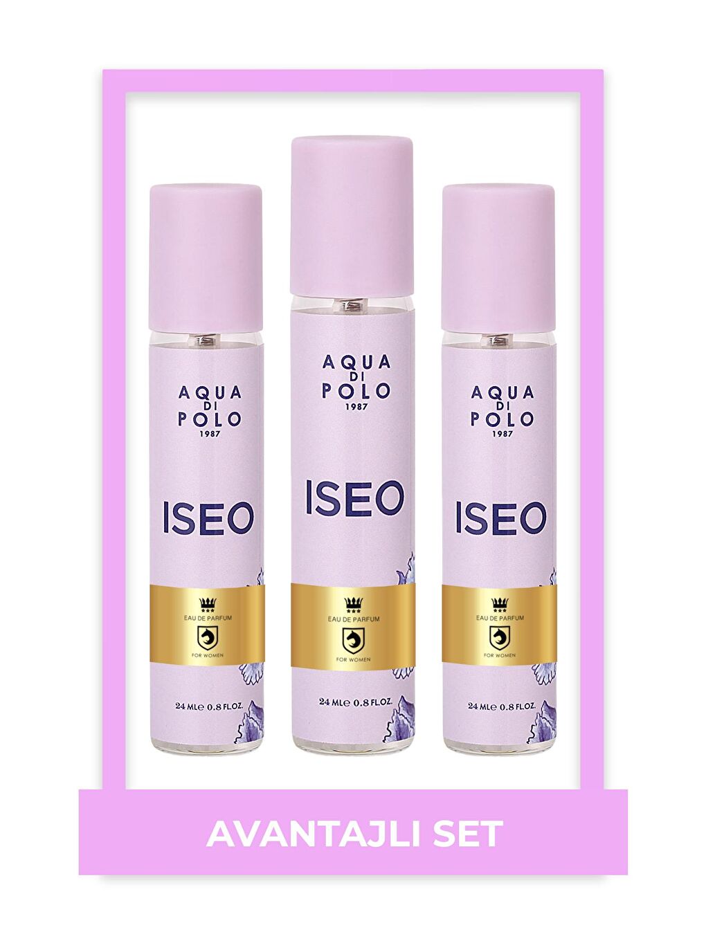 Aqua Di Polo 1987 Lila Iseo Kadın Parfüm Seti 24 ml 3'lü Stcc021217