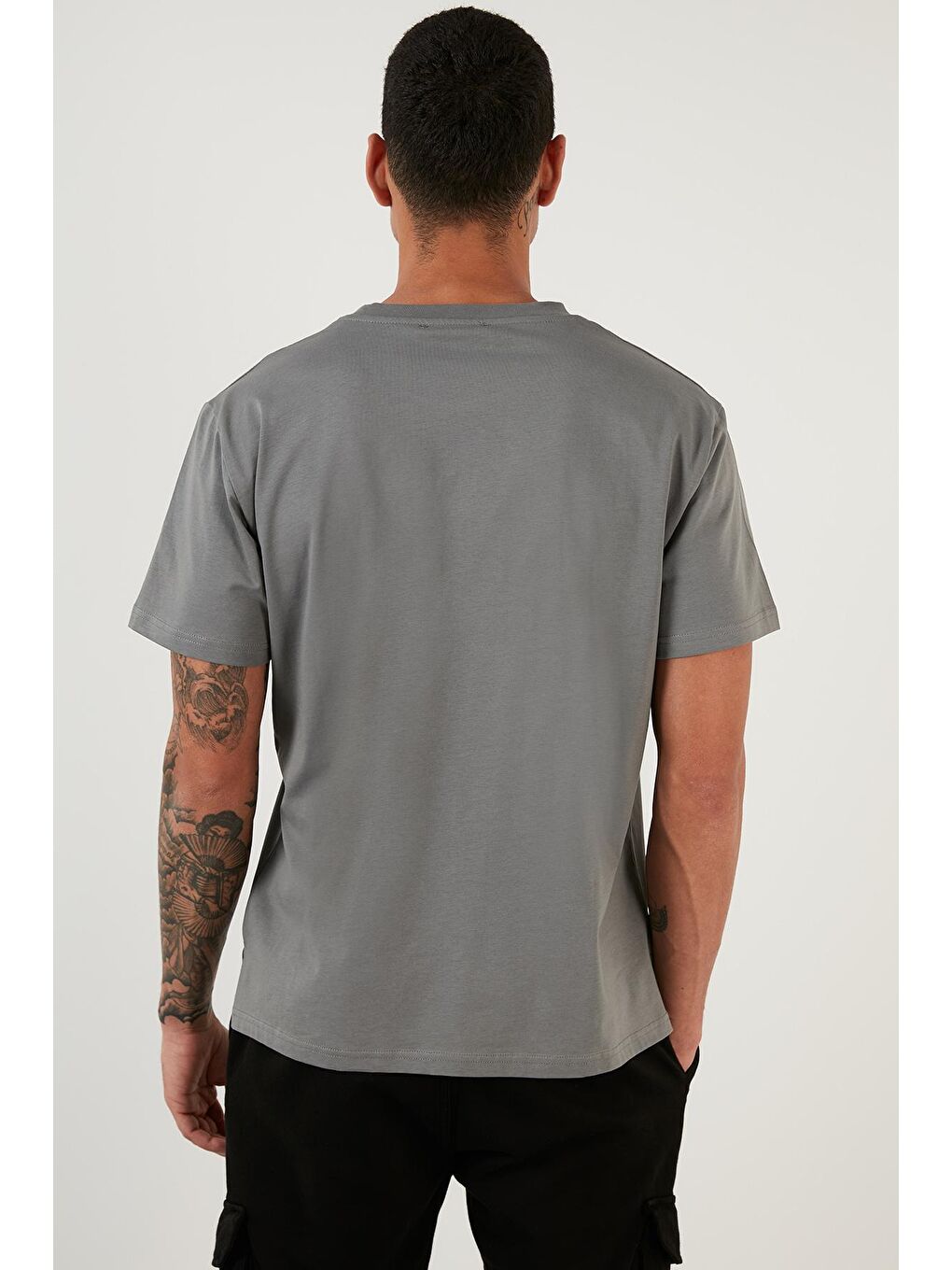 Haki Regular Fit Bisiklet Yaka Pamuklu Basic Tişört 5902271-4