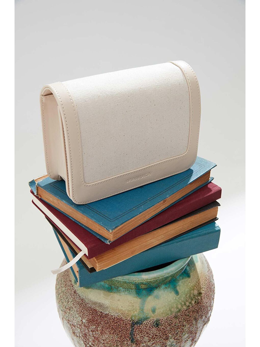 Kanvas Çapraz Çanta Bej