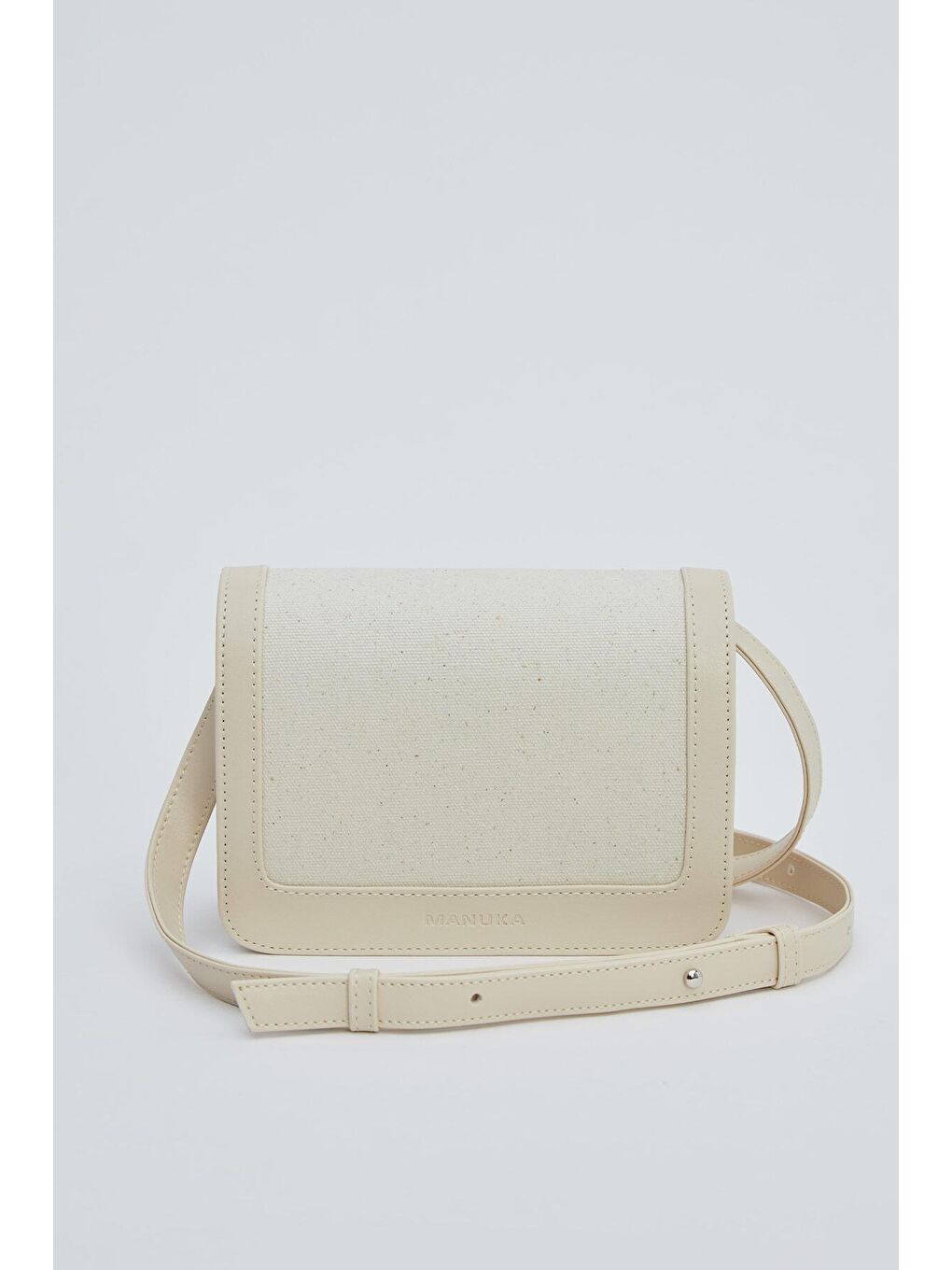 Kanvas Çapraz Çanta Bej-4