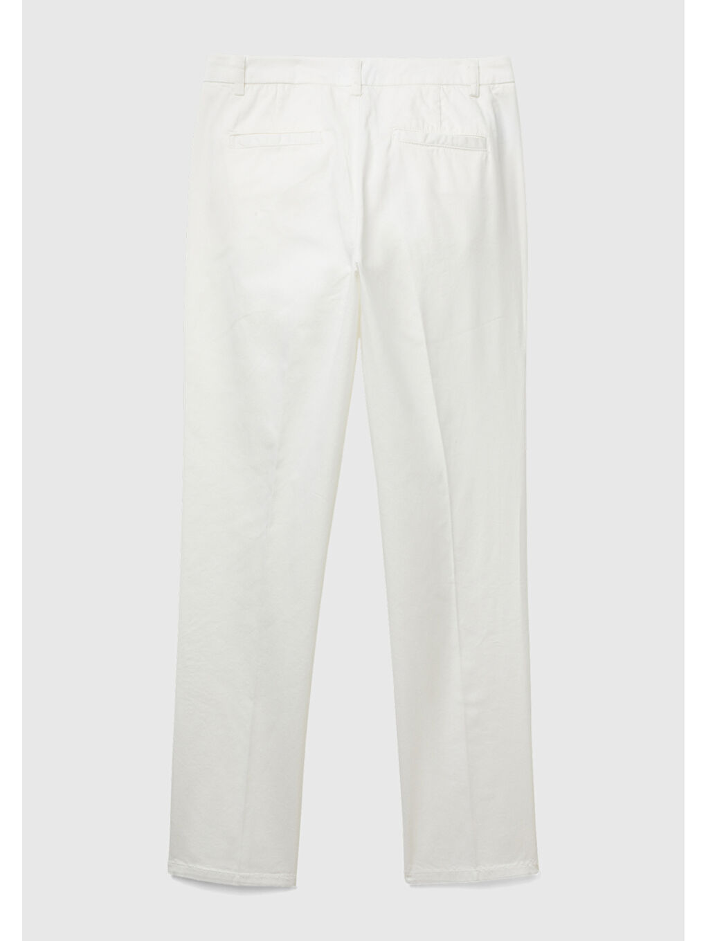 Kadın Beyaz Elastanlı Basic Chino Pantolon-3