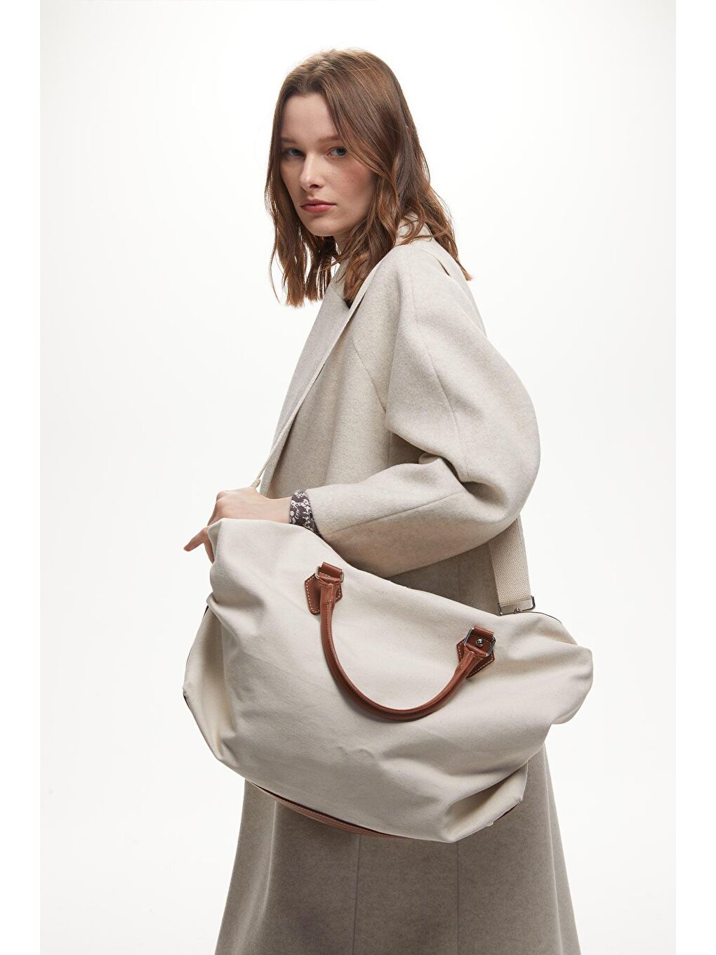 Kanvas Seyahat Çantası Bej-1