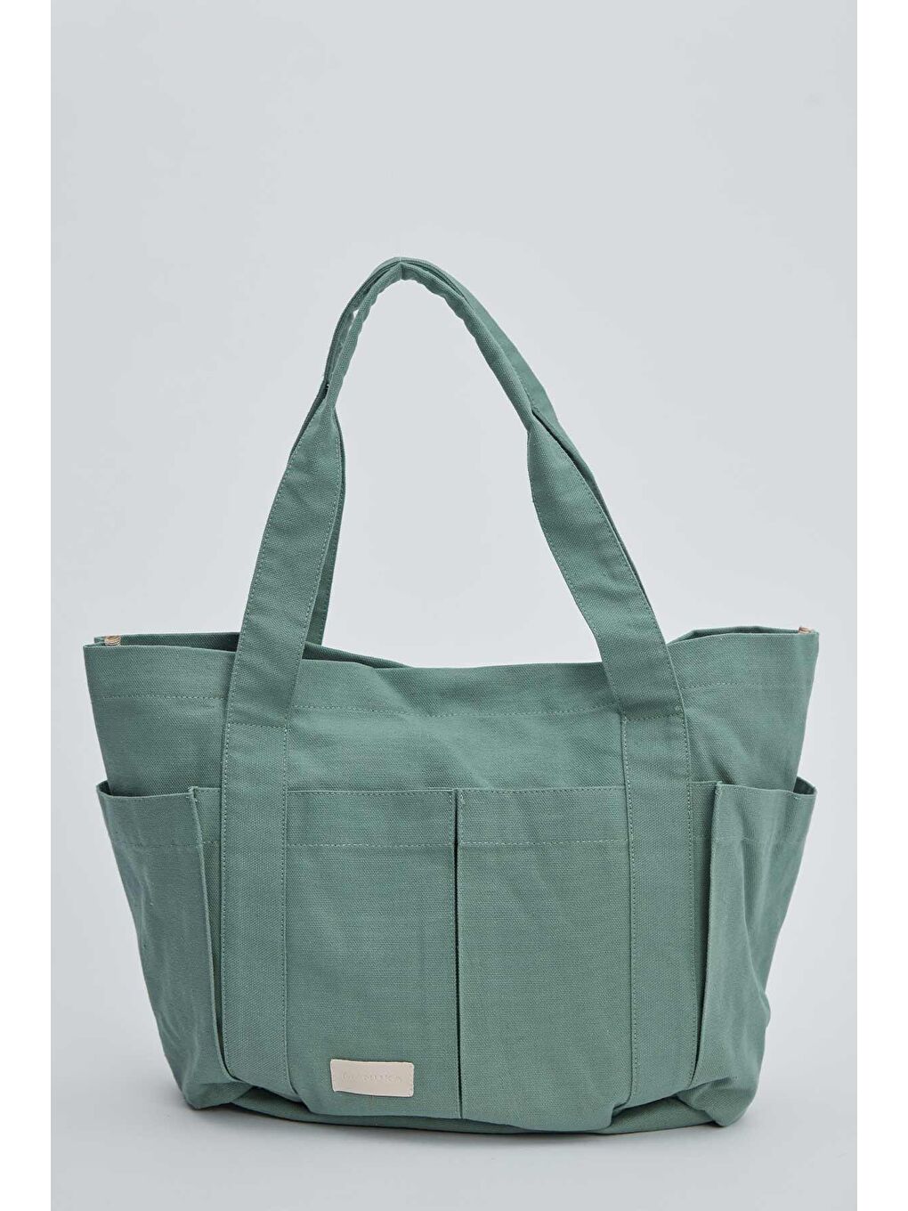 Yeşil Çok Cepli Kanvas Çanta Mint-4