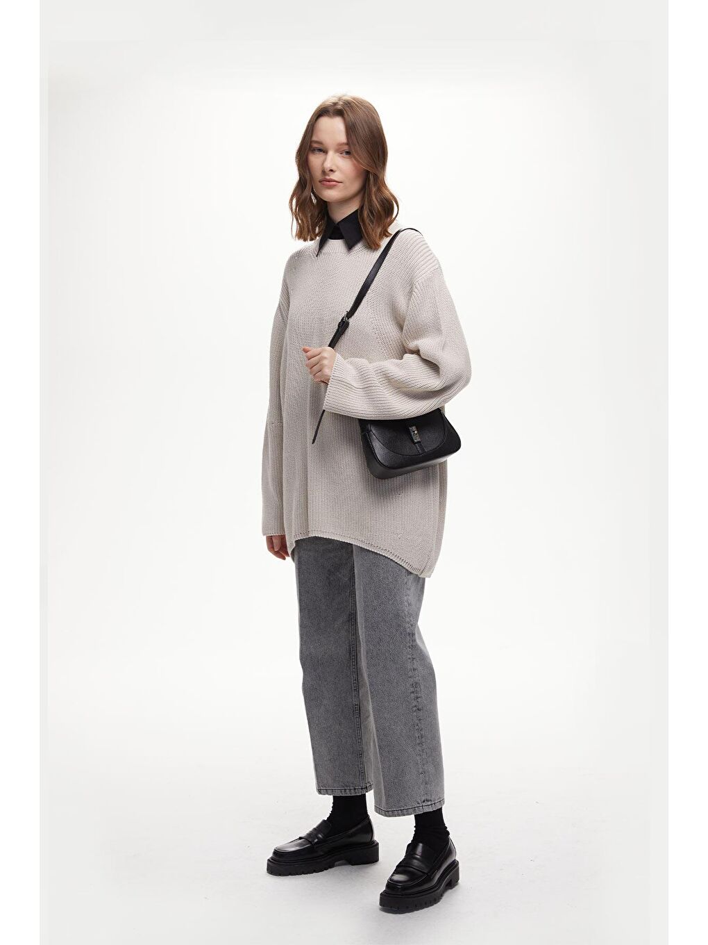 Vıntage Deri Çanta Siyah-1