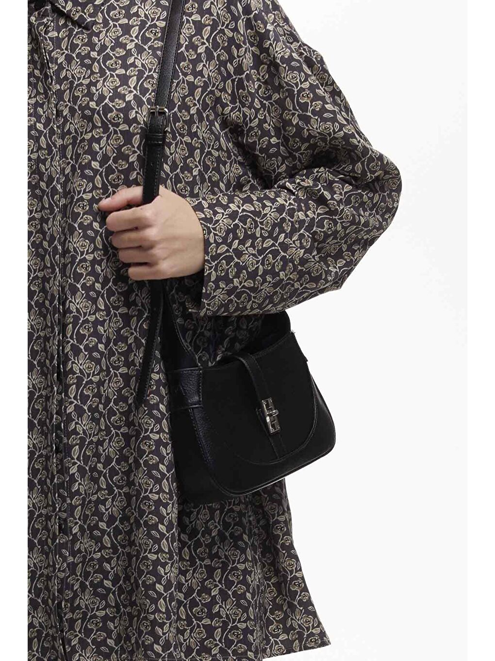 Vıntage Deri Çanta Siyah-4