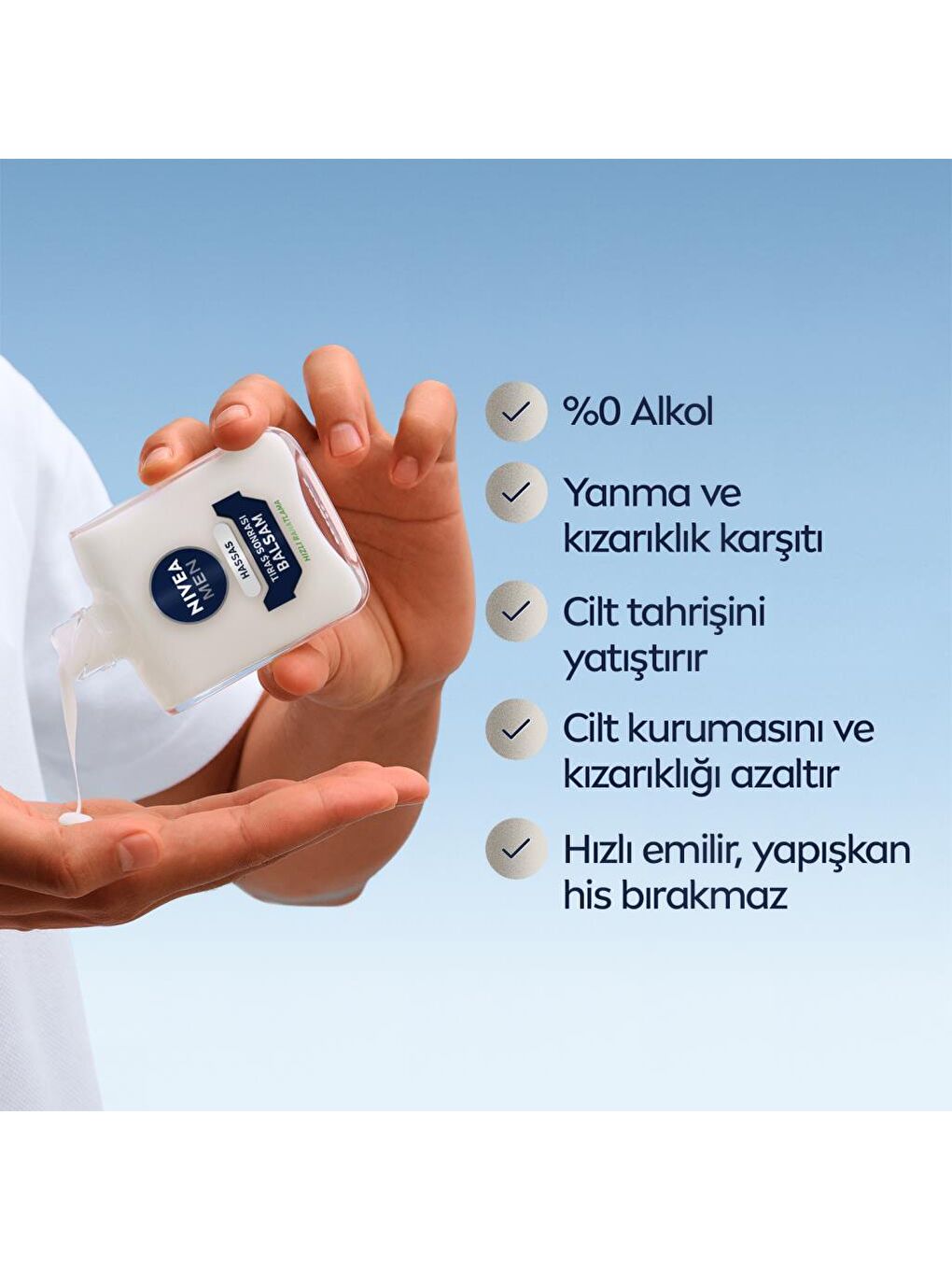 Men Hassas Tıraş Sonrası Balsam 100 ml, Hassas Ciltler, Alkolsüz Formül, Hızlı Emilir-1